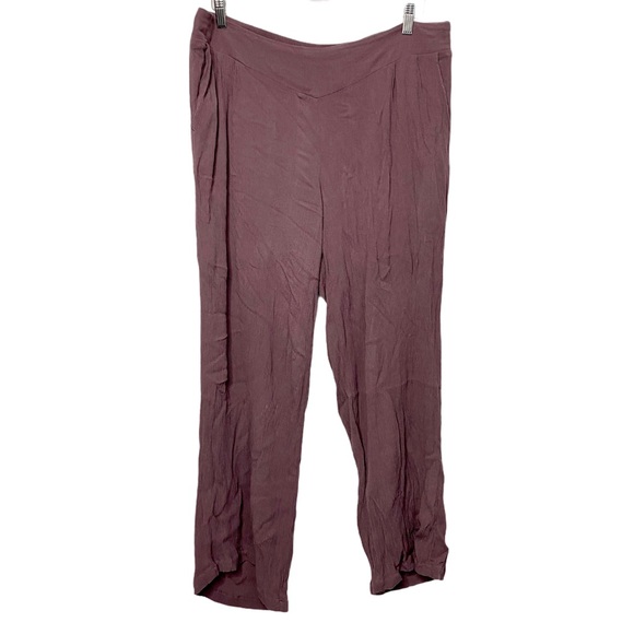 Torrid MAUVE PURPLE GAUZE WIDE LEG PANT Size 1X - Picture 5 of 9